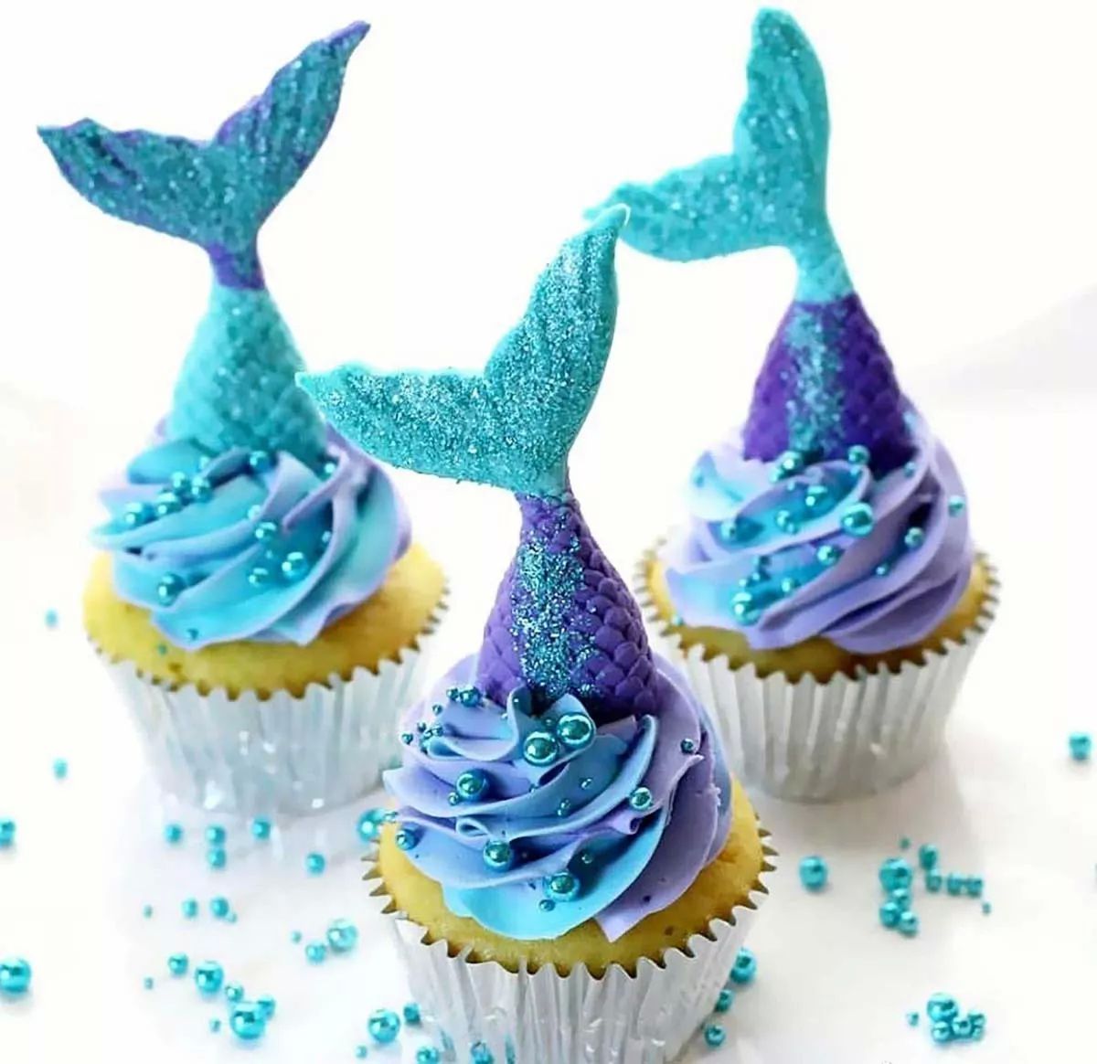 Molde De Silicona Para Fondant Con Cola De Sirena, 6 Unidade