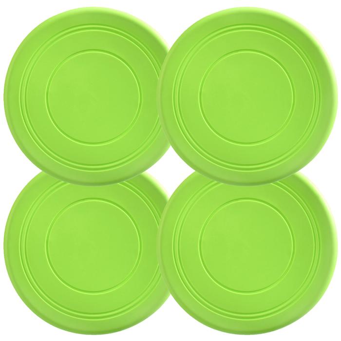 Frisbee para actividades recreativa MXYGN-004-2 4 Pzas Discos voladores Silicona Diámetro18 cm Verde, FlyBixGreen