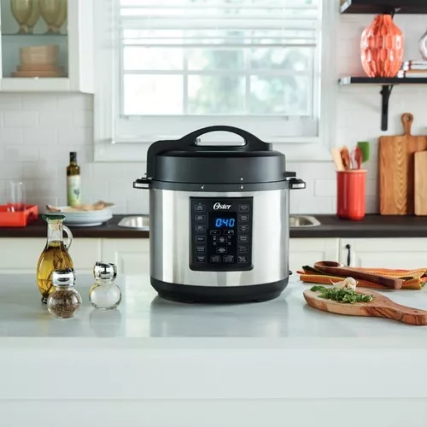 Multi-olla Rápida Oster® 5,7 Litros Y 12 Funciones Ckstpcec6 Color Gris Frecuencia 50
