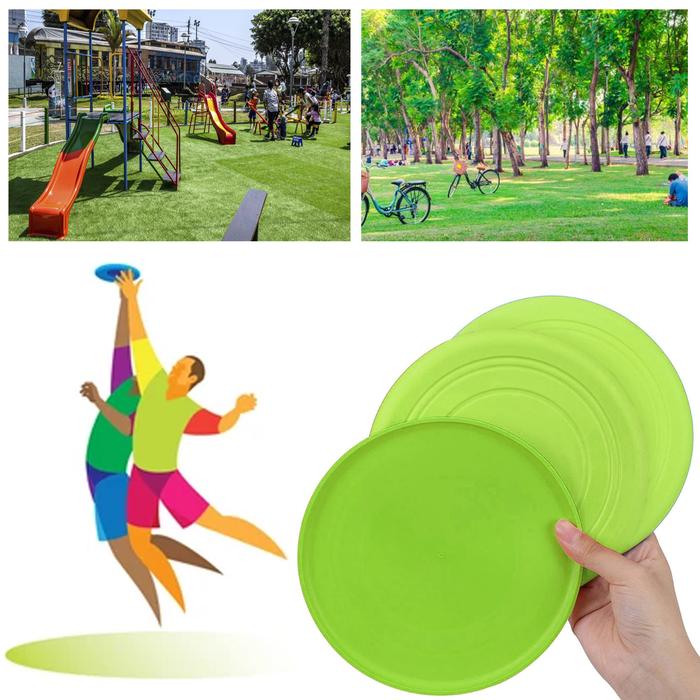 Frisbee para actividades recreativa MXYGN-004-2 4 Pzas Discos voladores Silicona Diámetro18 cm Verde, FlyBixGreen