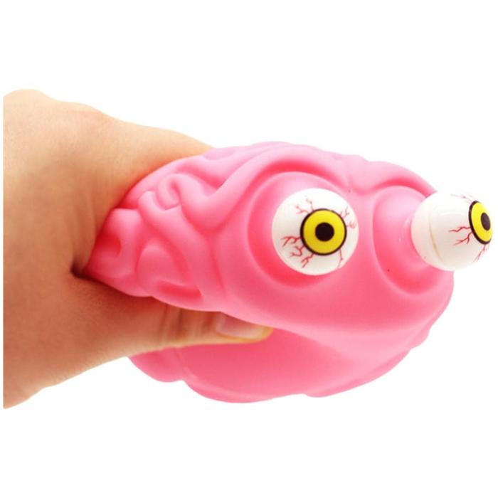 Juguetes de Comprimir MXPBN-001-3 1Pza Cerebro Goma Blanda TPR Rosa, PopBrain