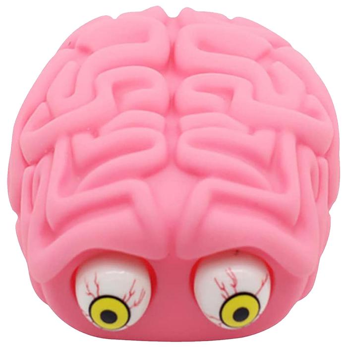 Objetos para el Extres MXPBN-001-5 1Pza Cerebro Goma Blanda TPR Rosa, PopBrain