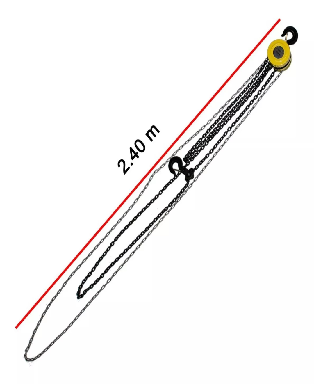 Polipasto Manual 2 Toneladas Cadena Con Garrucha 3m Tecle