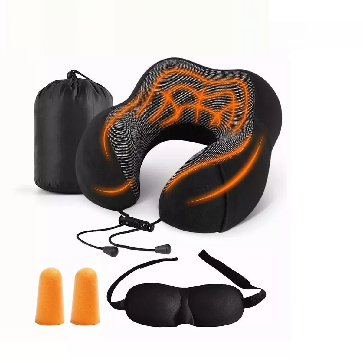Almohada De Cuello De Viaje De Espuma Viscoelástica Cómodo