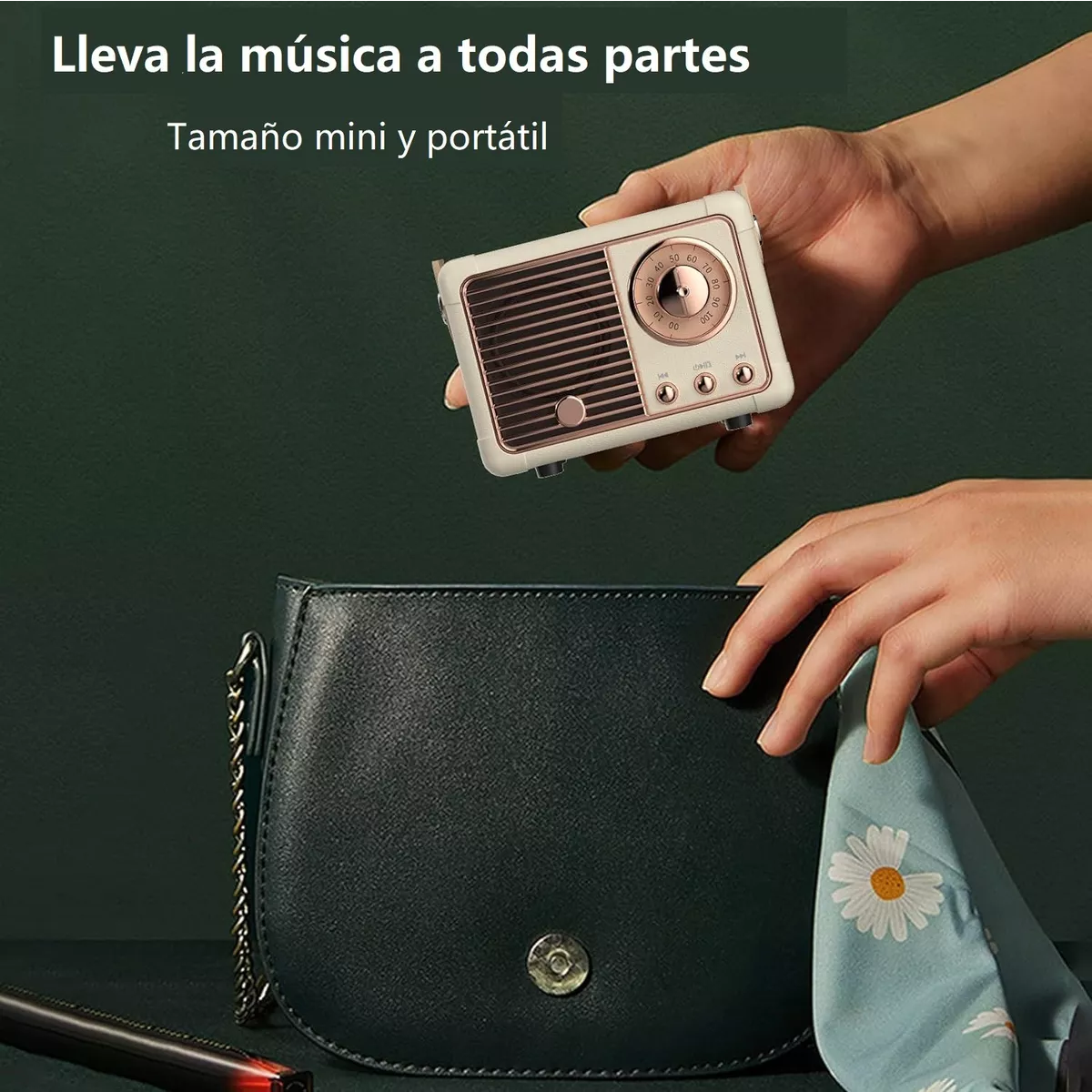 Mini Bocina Bluetooth Portatil Retro Clasica Radio Carga Usb