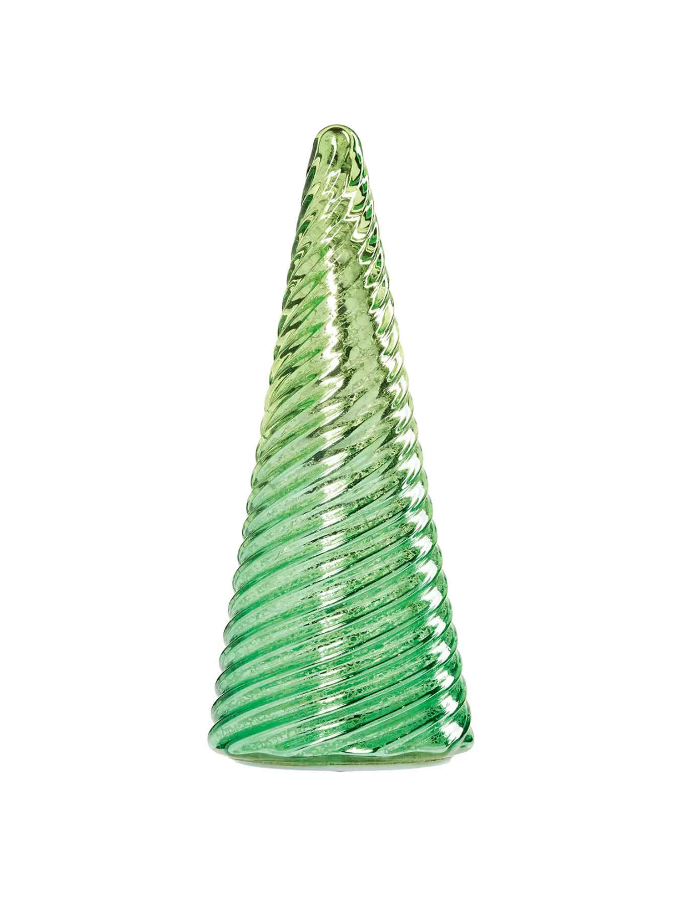 Juego de 5 Árboles de Vidrio con Luz LED Verdes para Decoración de Mesa Navideña de Interiores