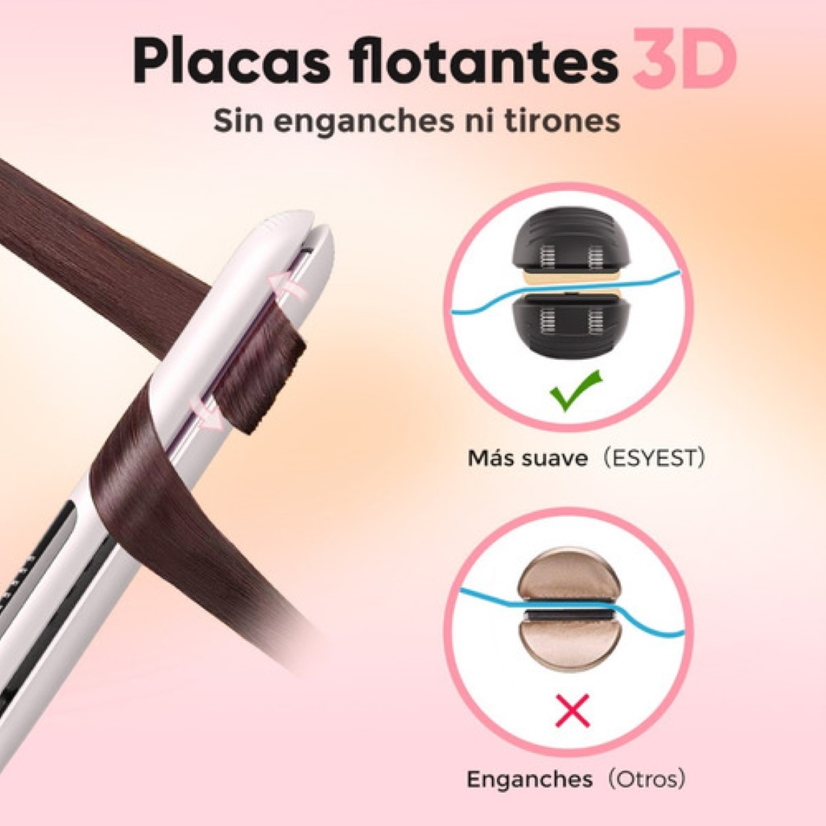 Plancha Para Cabello Profesional 2en1 Con Infrarrojos blanco