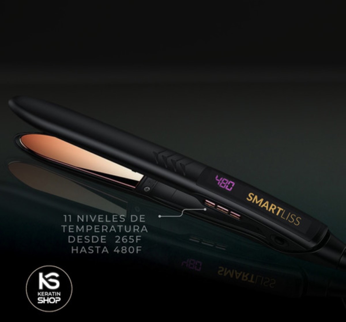 Plancha Cabello Profesional Titanio Puro + Argan negro