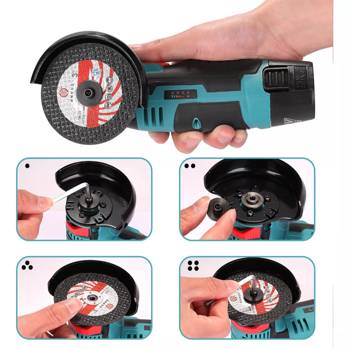 Mini Esmeriladora Angular Inalámbrica 3 Inch 12v 18500 Rpm