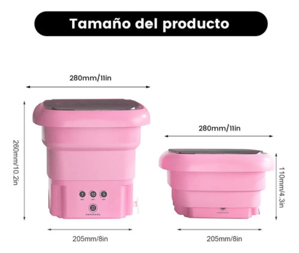 Mini Lavadora Blu-ray Secadoras Para Ropa Interior Calcetín ROSA