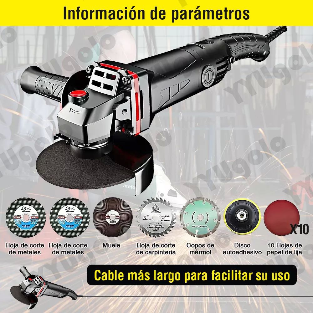 Esmeriladora Angular 2500w 110v Amoladora Angular Para Corte