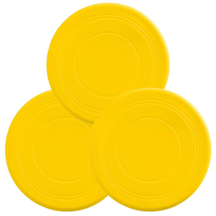 Frisbee resistentes y ligeros MXYYW-003-2 3 Pzas Discos voladores Silicona Diámetro18 cm Amarillo, FlyBixYellow