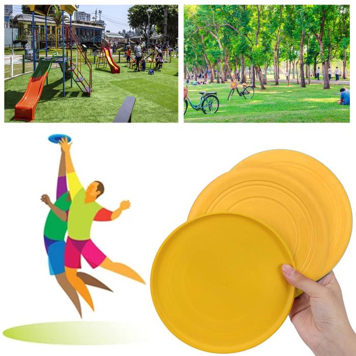 Frisbee resistentes y ligeros MXYYW-003-2 3 Pzas Discos voladores Silicona Diámetro18 cm Amarillo, FlyBixYellow