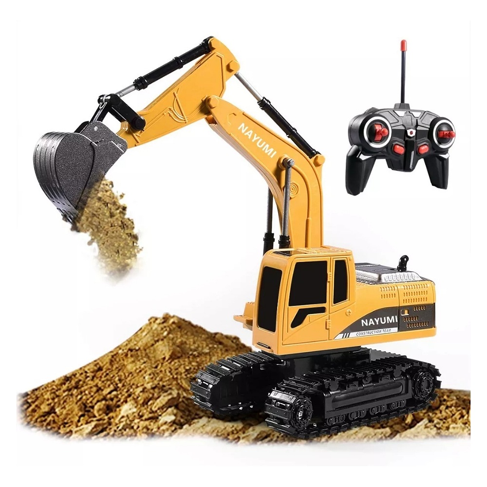 Excavadora Control Remoto 1:24 Rc Juguete 6canal Niños Metal