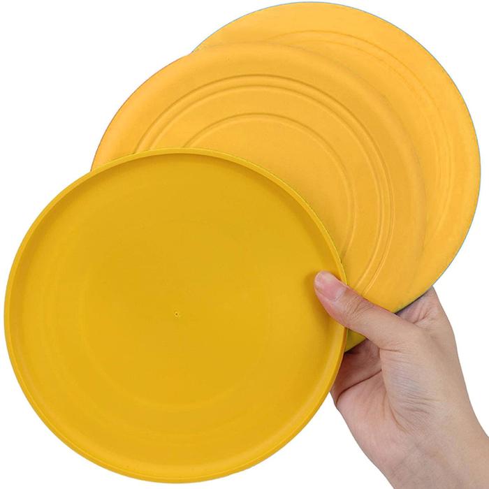 Frisbee resistentes y ligeros MXYYW-003-2 3 Pzas Discos voladores Silicona Diámetro18 cm Amarillo, FlyBixYellow