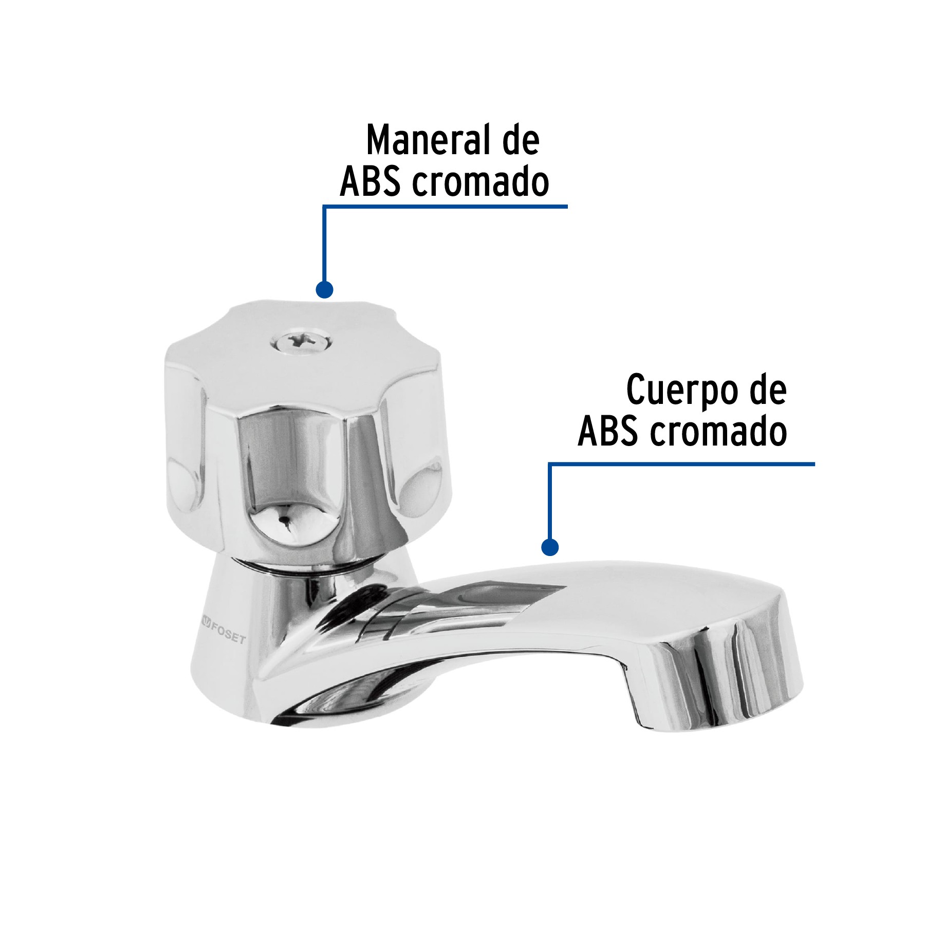LLAVE PLÁSTICA INDIVIDUAL PARA LAVABO, FOSET 49309
