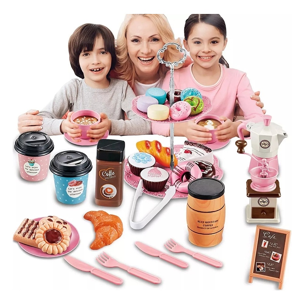 Juguete De Cocina Juego De Té Para Niños Cafetera Pastel 38