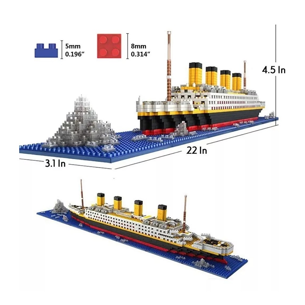 Kit De Bloques De Construcción Ensamblado Titanic 