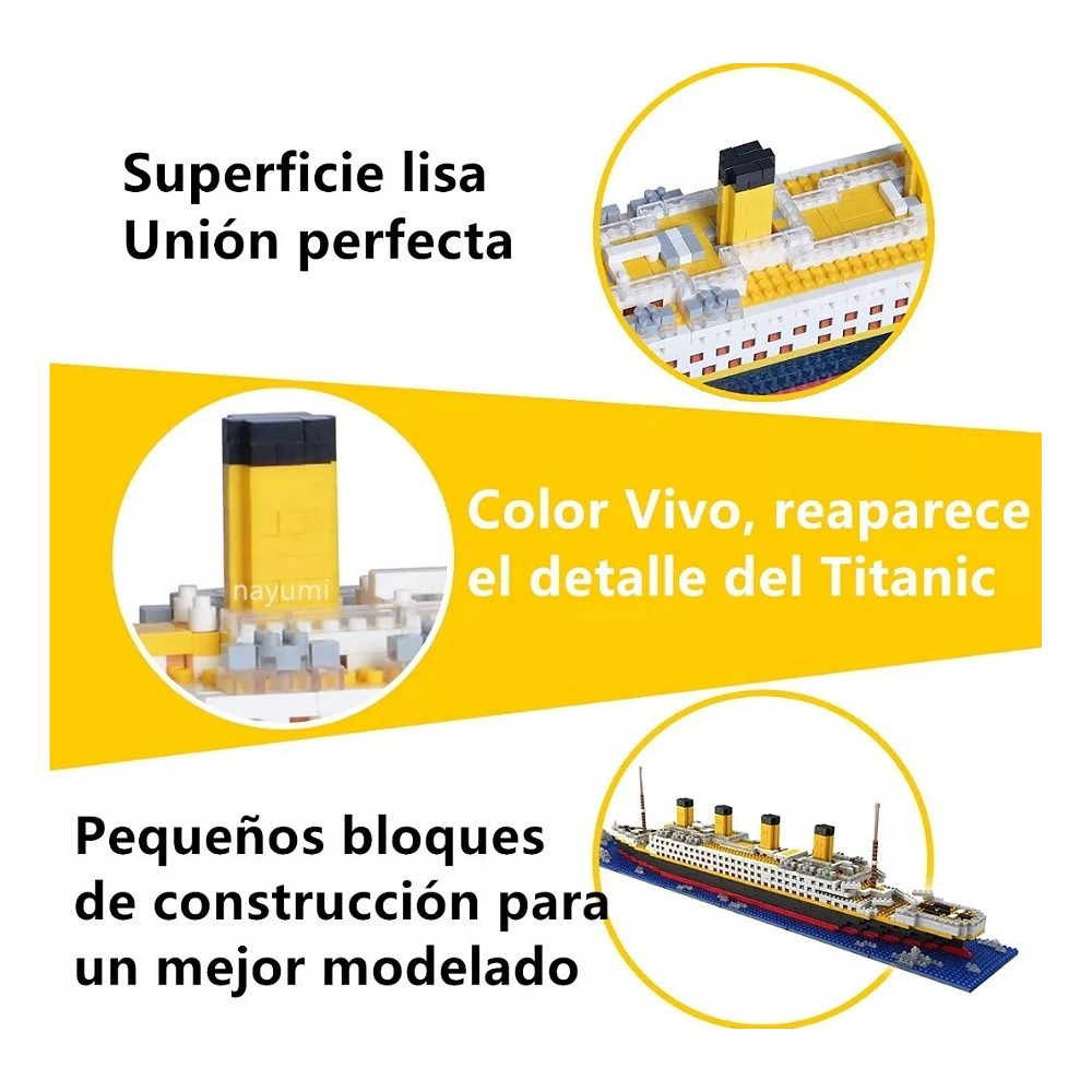 Kit De Bloques De Construcción Ensamblado Titanic 