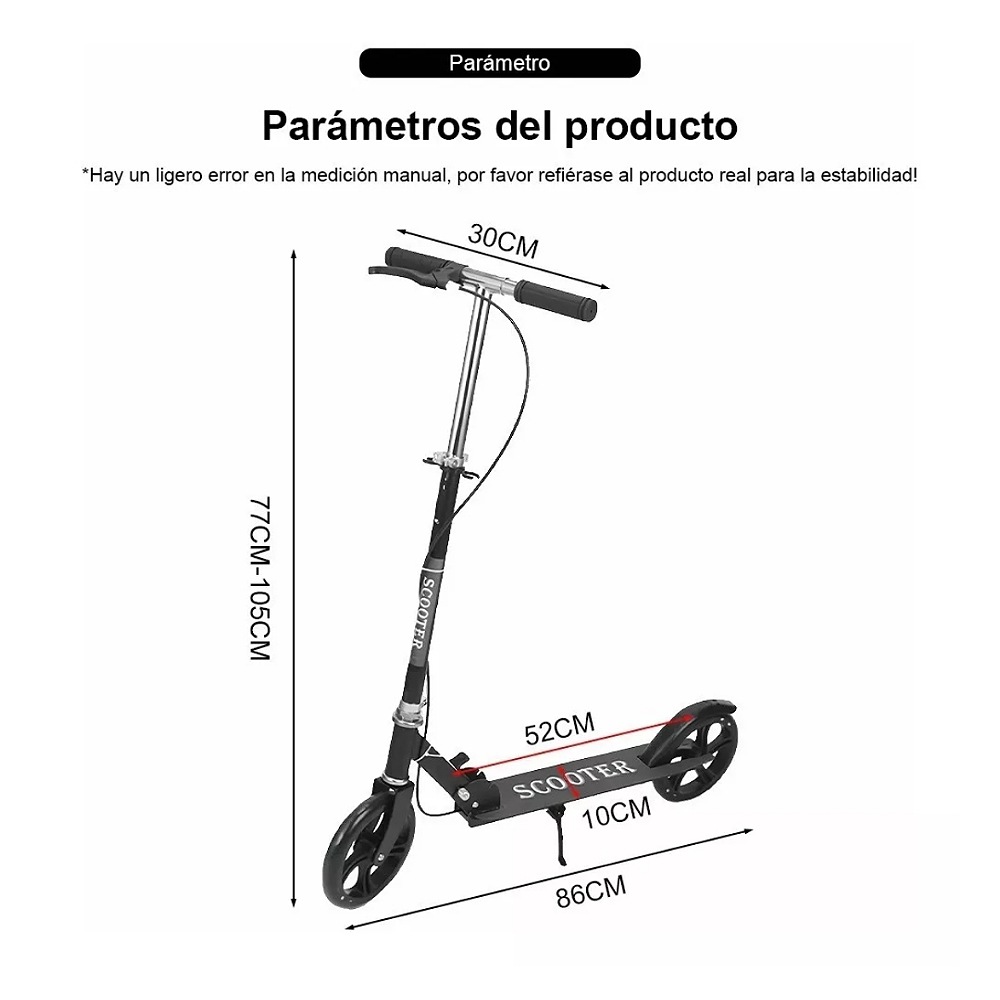 Scooter Patín Del Diablo Ajustable Para Niños Y Adultos
