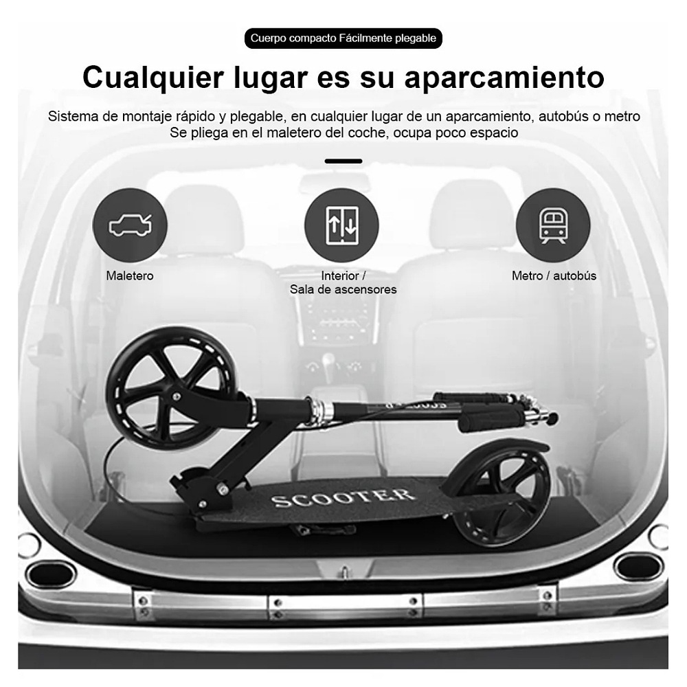 Scooter Patín Del Diablo Ajustable Para Niños Y Adultos