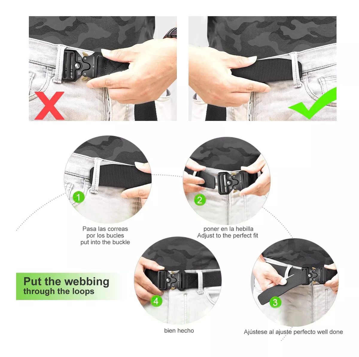Cinturón Táctico Bolsa Táctica Con Gancho