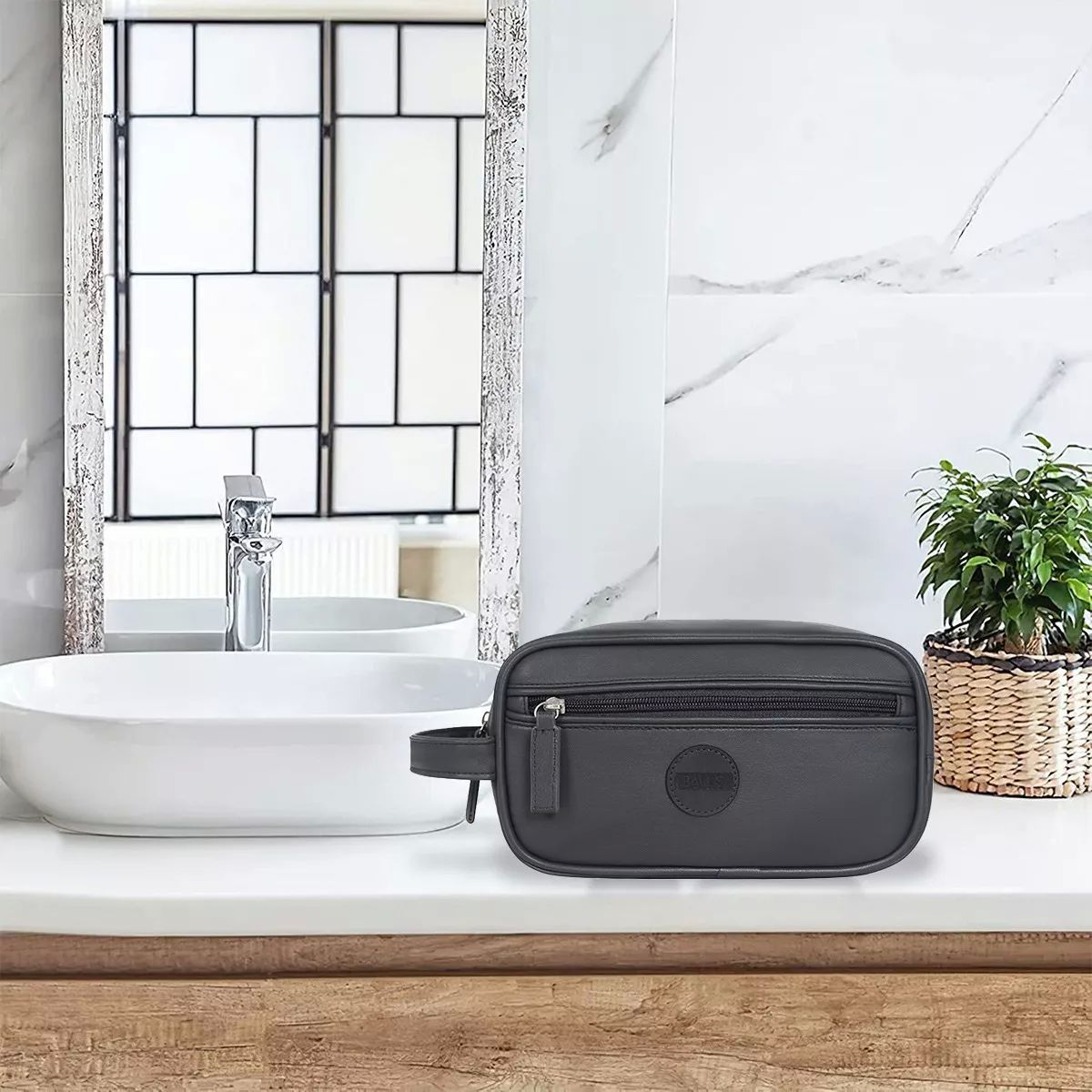 Regalo Hombre Neceser Hombre Piel Bolsa Sobaquera.