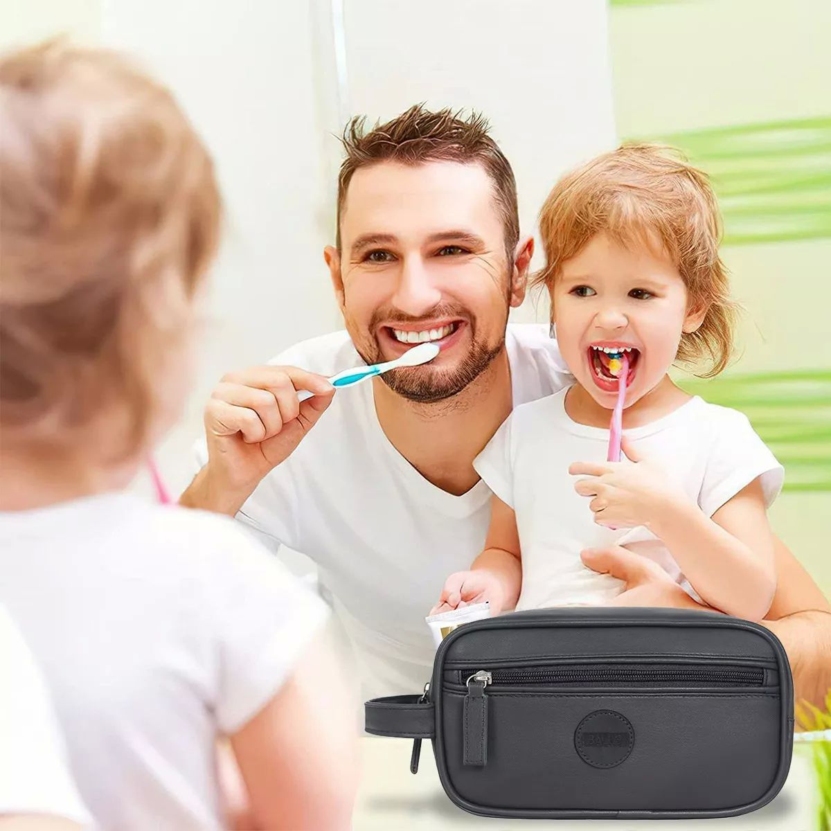 Regalo Hombre Neceser Hombre Piel Bolsa Sobaquera.