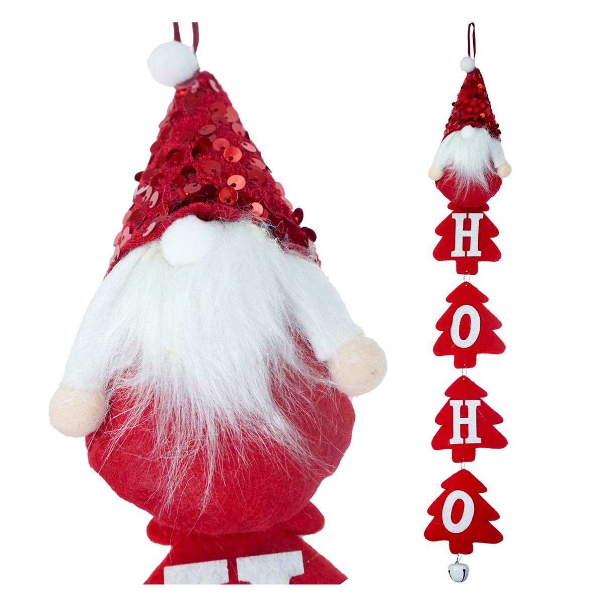 Adornos Navideño Para Puerta O Ventana Colgante Navidad 2 Pz 