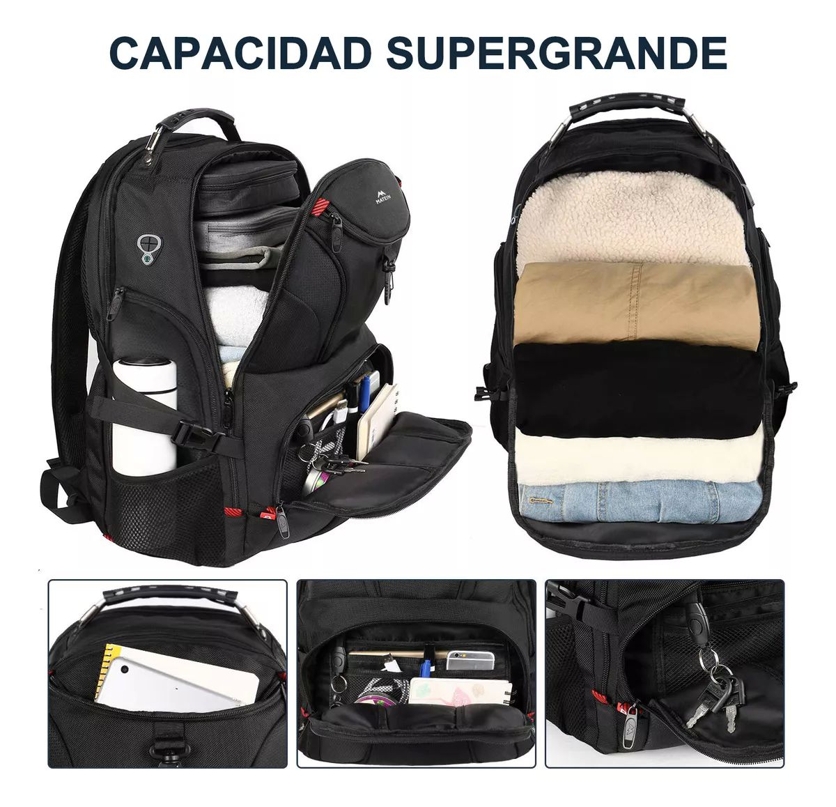 Mochila Para Laptop De 17 Inch, Mochila De Viaje Para Hombre