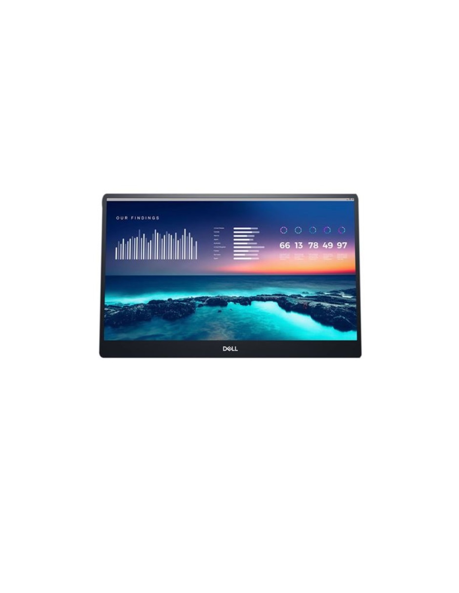 Monitor Portátil Dell P1424H LED 14 pulgadas Full HD, 60Hz, USB-C, Gris