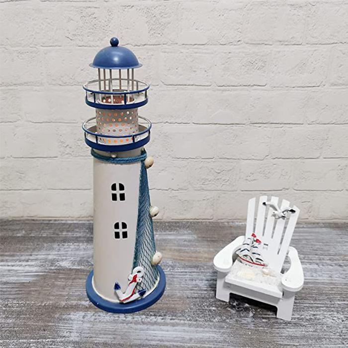 Pieza Lampara Diseños MXLHS-001-17 1Pza 29x9,5cm Metal Luz LED Rústico Lampara Artesanal enviados al Azar, LigthouseStar