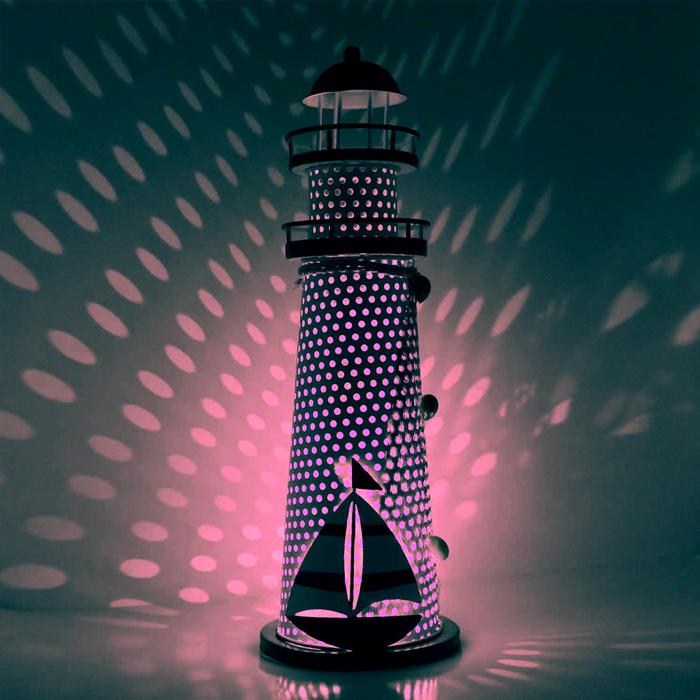 Pieza Lampara Diseños MXLHS-001-17 1Pza 29x9,5cm Metal Luz LED Rústico Lampara Artesanal enviados al Azar, LigthouseStar