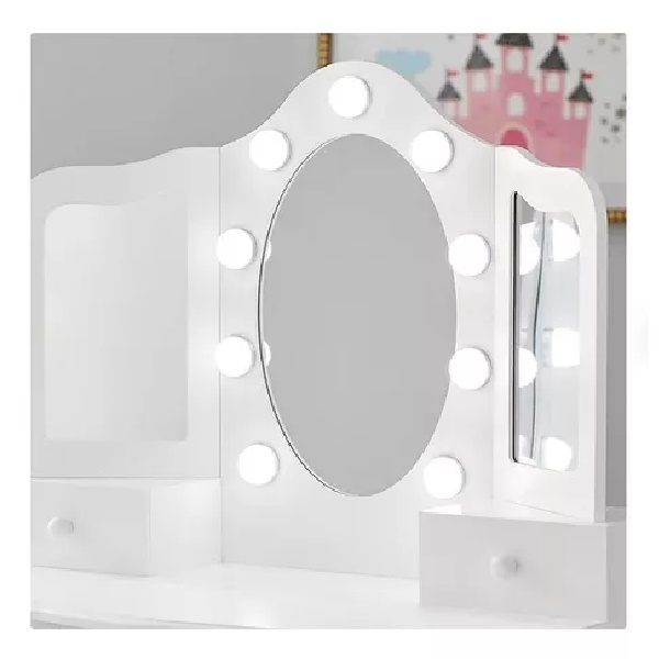 Tocador Para Niña Member's Mark Con Taburete Luces y Cajones