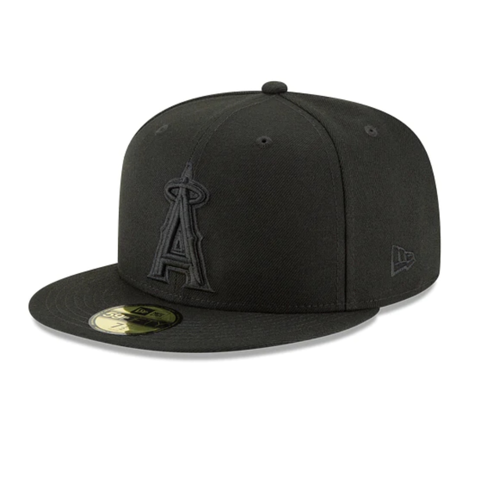 Gorra New Era Los Angeles Angels Black On Black 59FIFTY Cerrada 11591186