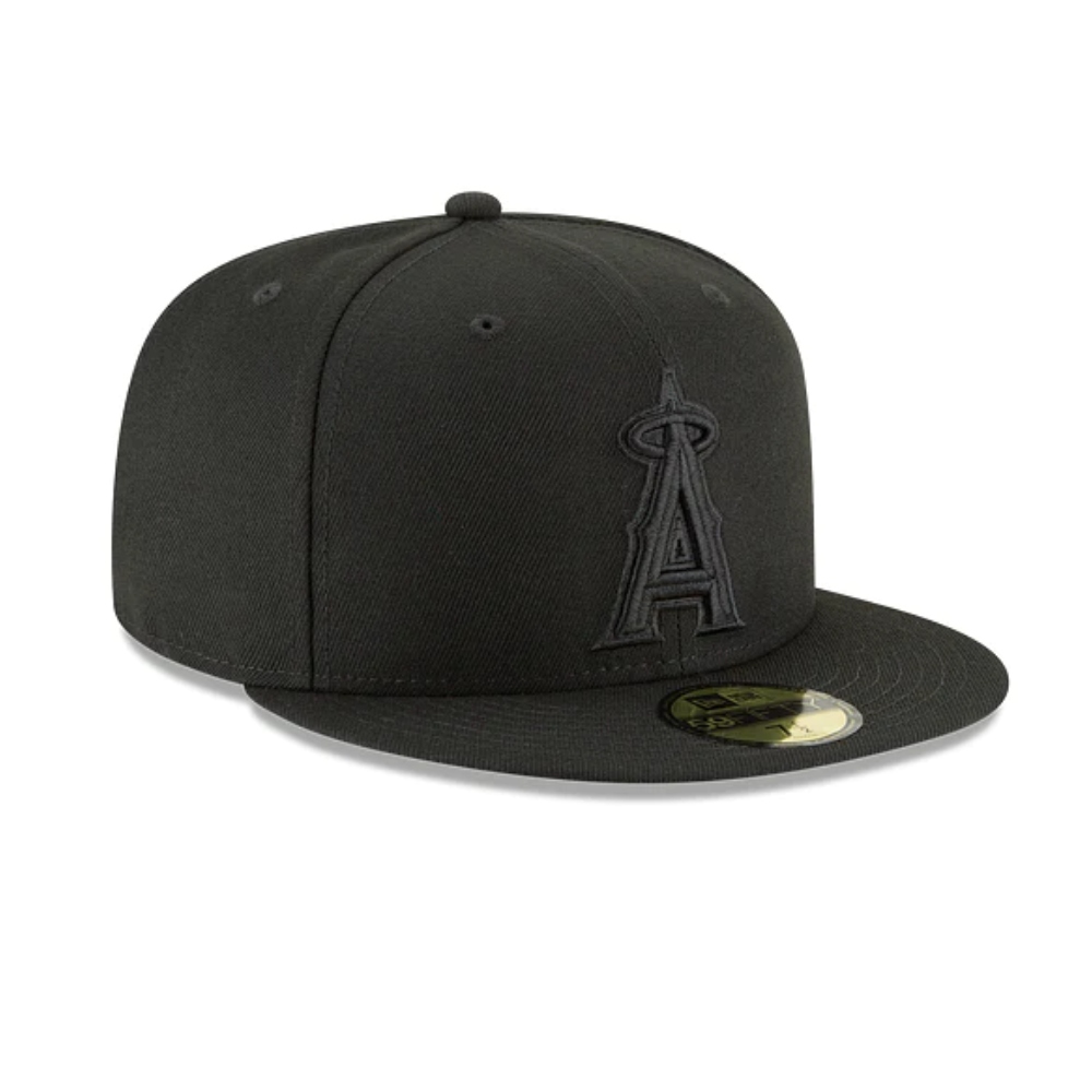 Gorra New Era Los Angeles Angels Black On Black 59FIFTY Cerrada 11591186