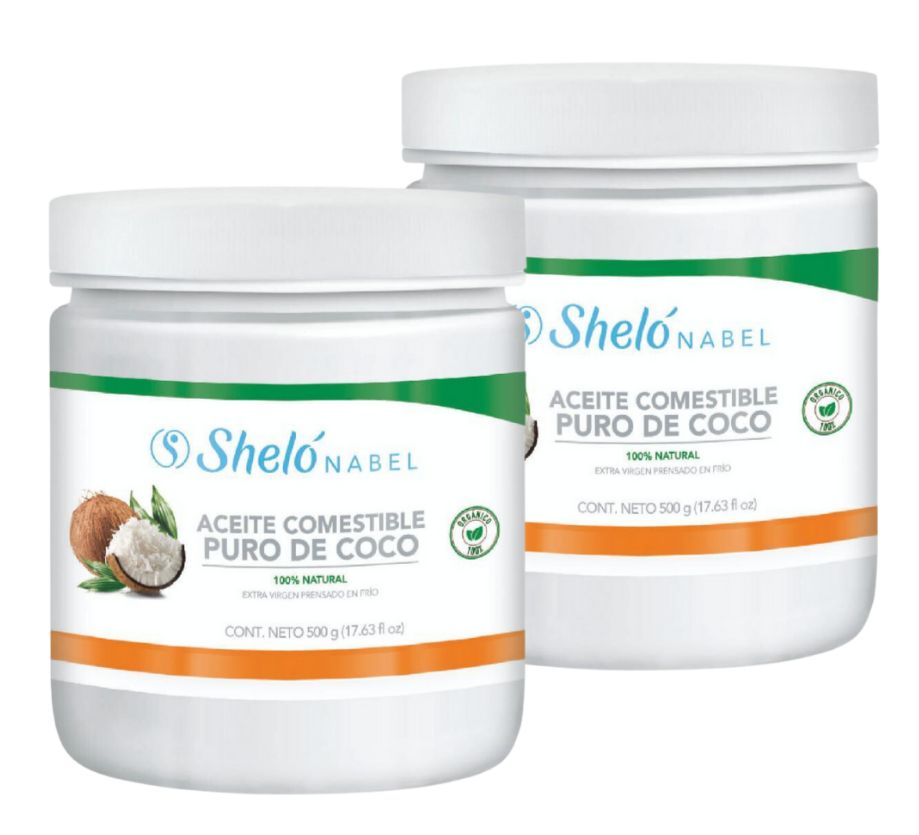 2 Pack Aceite Comestible Puro de Coco Shelo