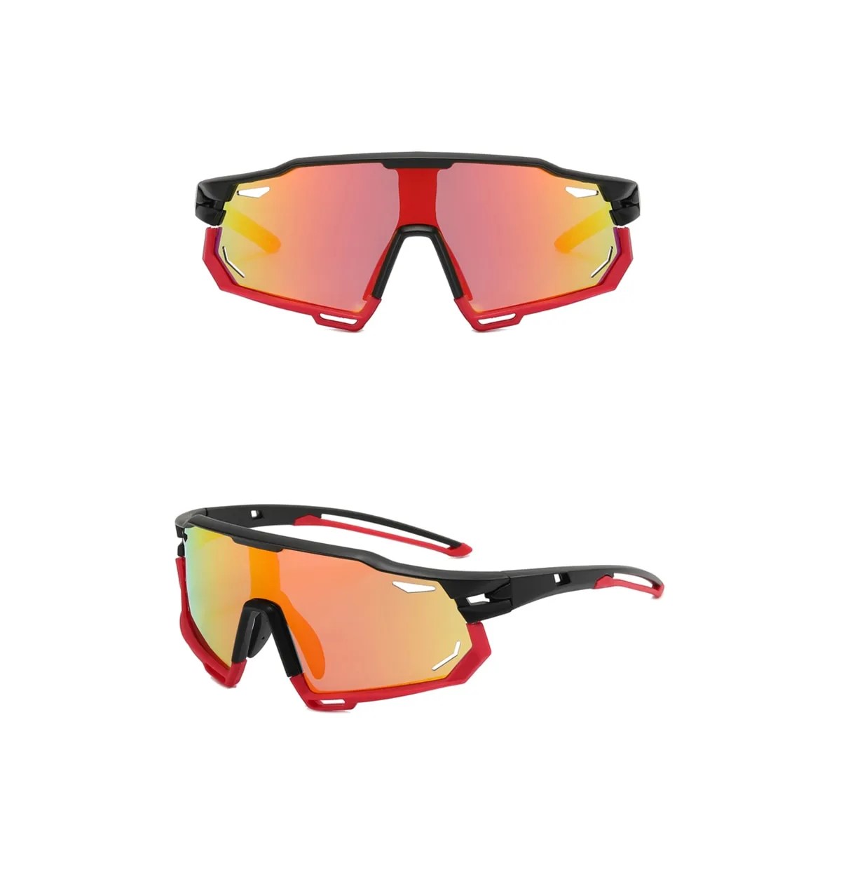 Gafas ciclismo moto auto rojo hombre mujer lentes sol carretera deportes aire libre senderismo