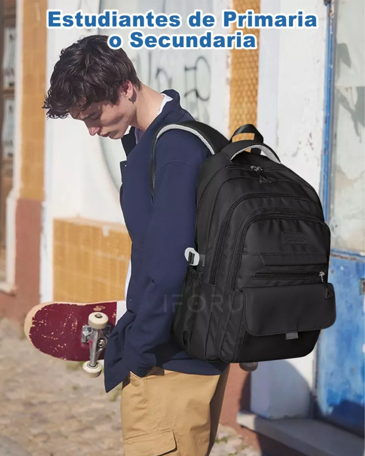 Mochila Escolar Viaje Bolsa Mochilas Para Laptop 16 In 3 Capas Iforu 40 L