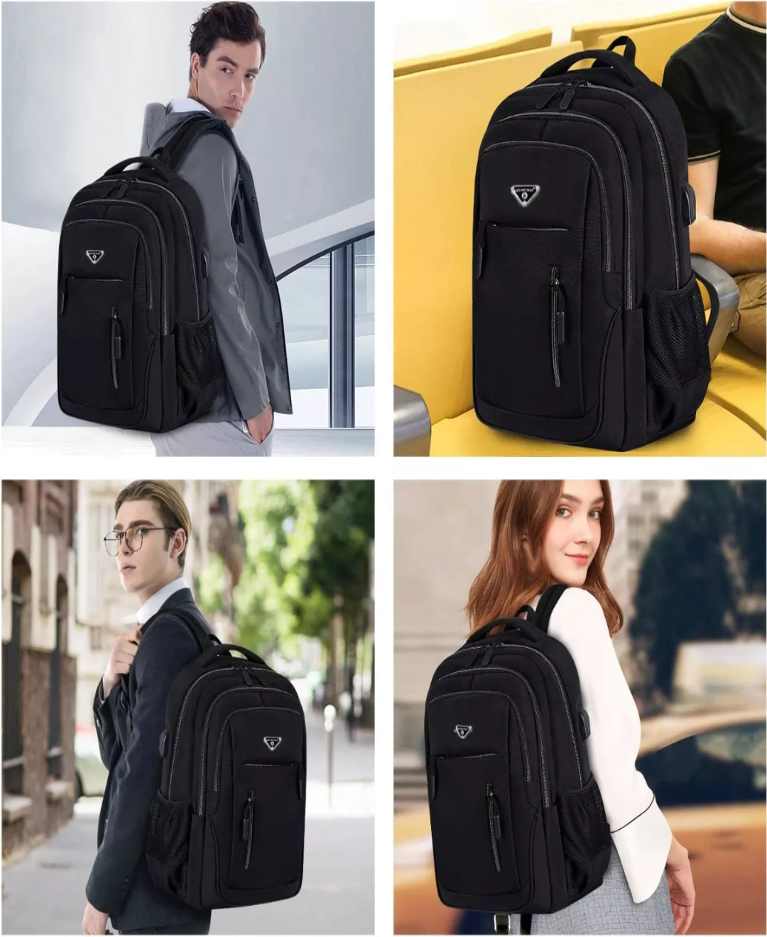 Mochilas Para Laptop Impermeable De Gran Capacidad Con Usb
