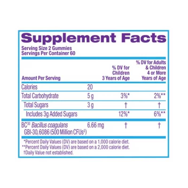 Probioticos Digestive Advantage Schiff 120 Gomitas Soporte Digestivo cuidado acido estomago