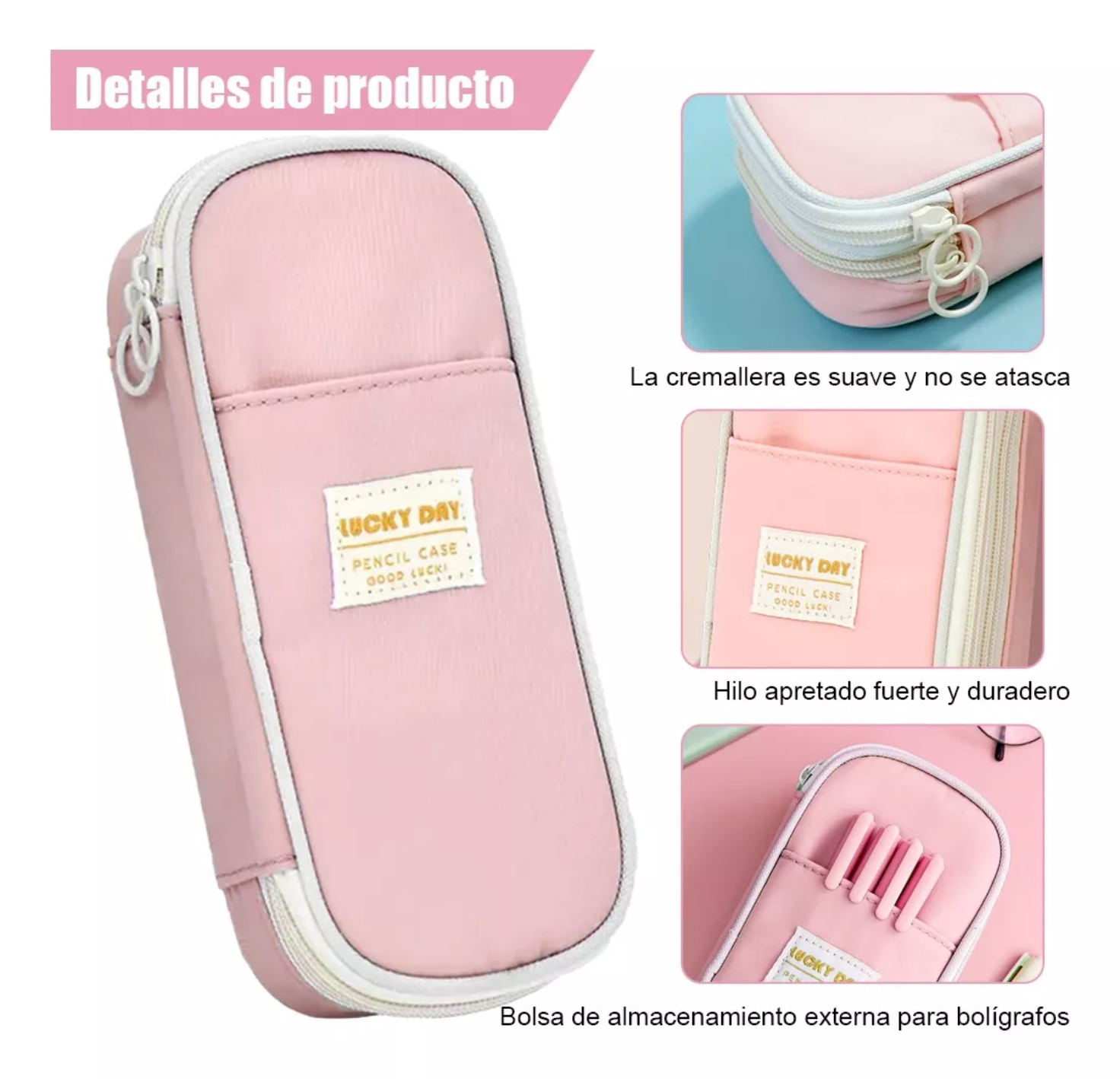 Estucheraz Escolares Lapicera Doble Capa De Gran Capacidad