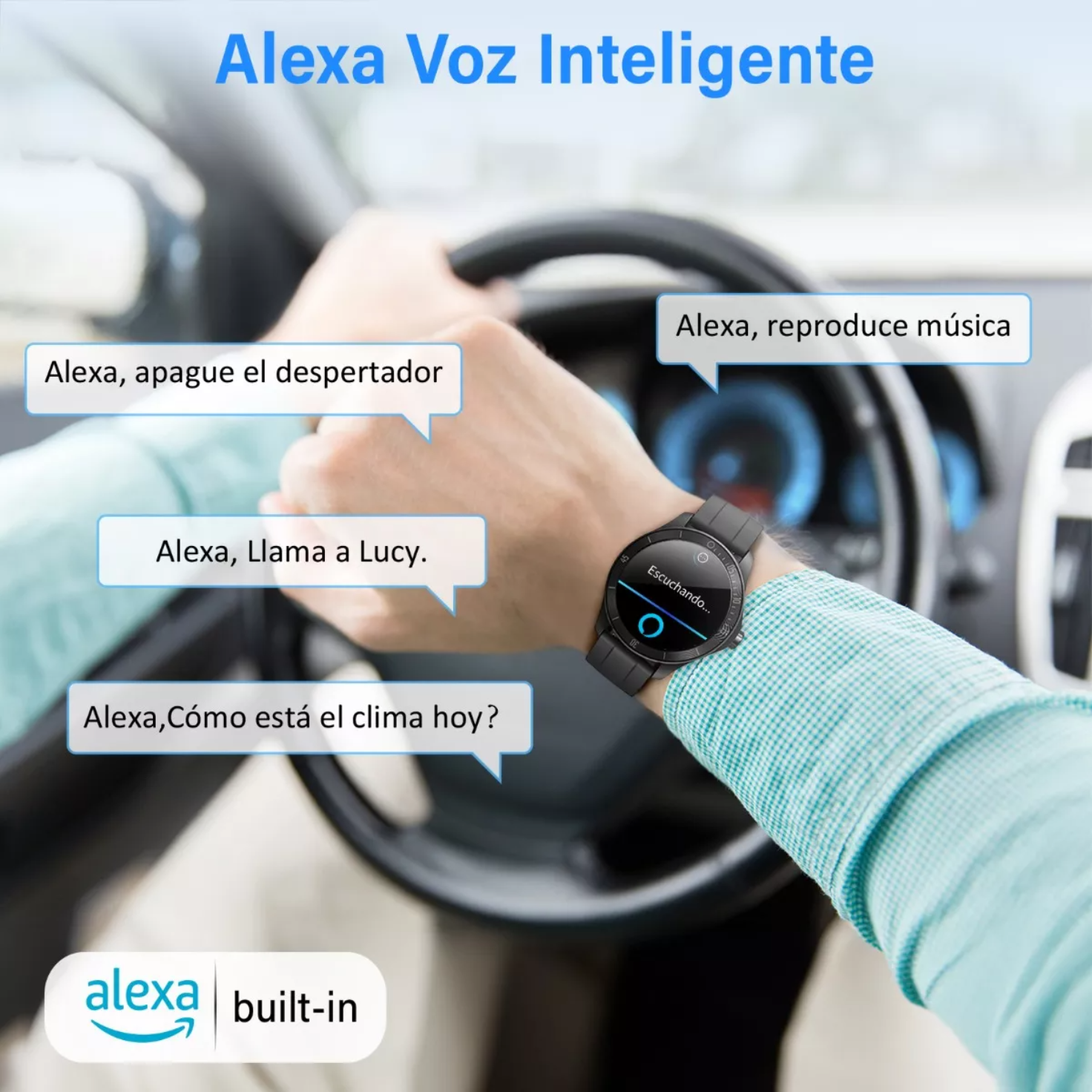 Smartwatch Hombre Reloj Inteligente Bluetooth Llamadas Alexa