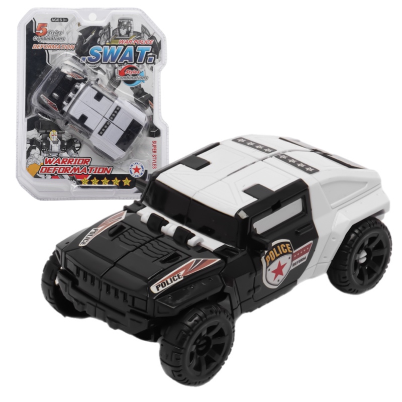 Transformer Robot Transporte Policía Juguete 2 En 1