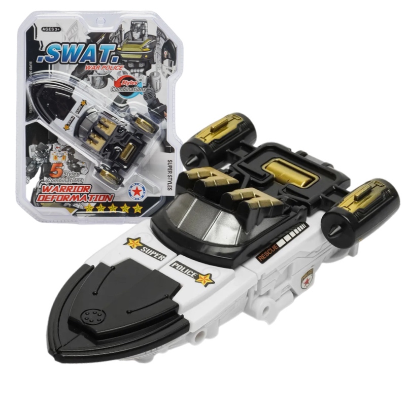 Transformer Robot Transporte Policía Juguete 2 En 1