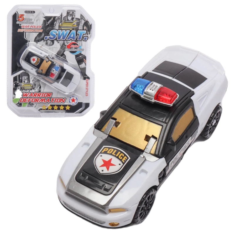 Transformer Robot Transporte Policía Juguete 2 En 1