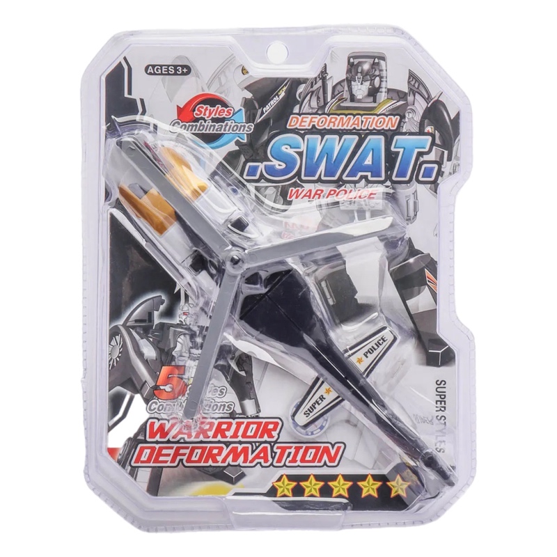 Transformer Robot Transporte Policía Juguete 2 En 1