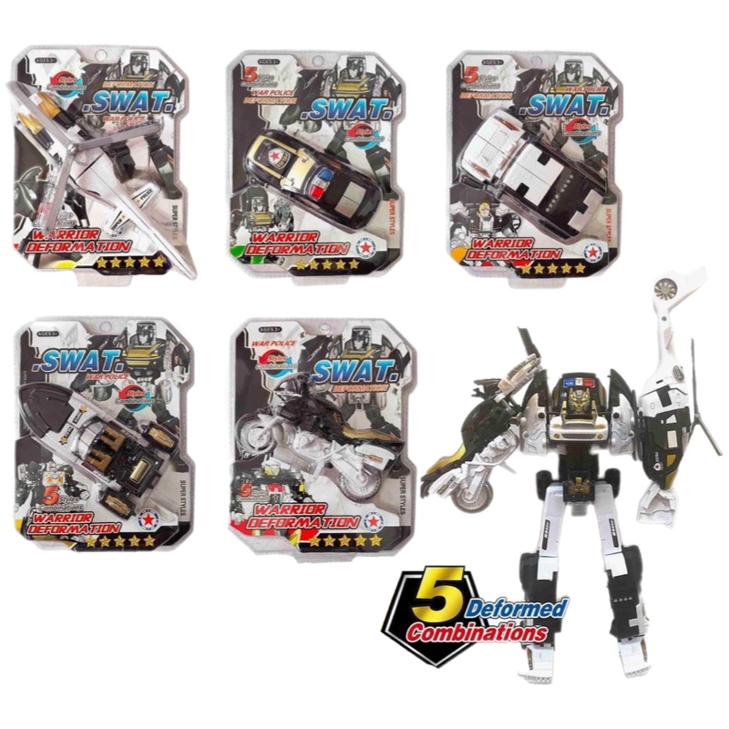 Transformer Robot Transporte Policía Juguete 2 En 1
