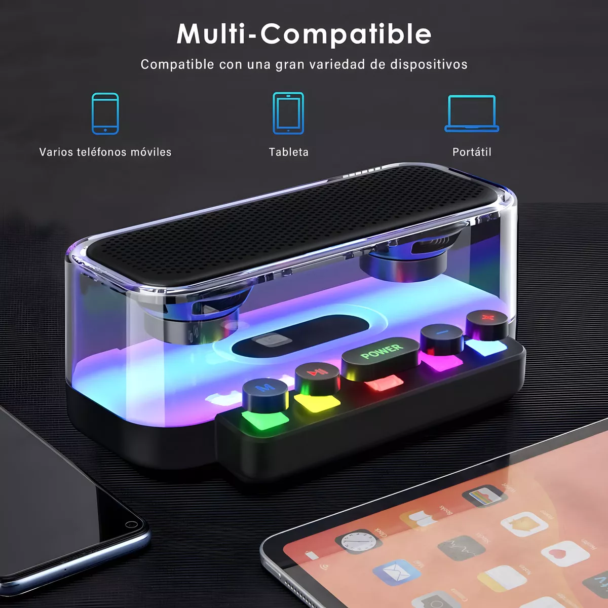 Bocina Bluetooth Portátil Bocina Impermeable Subwoofer Pro