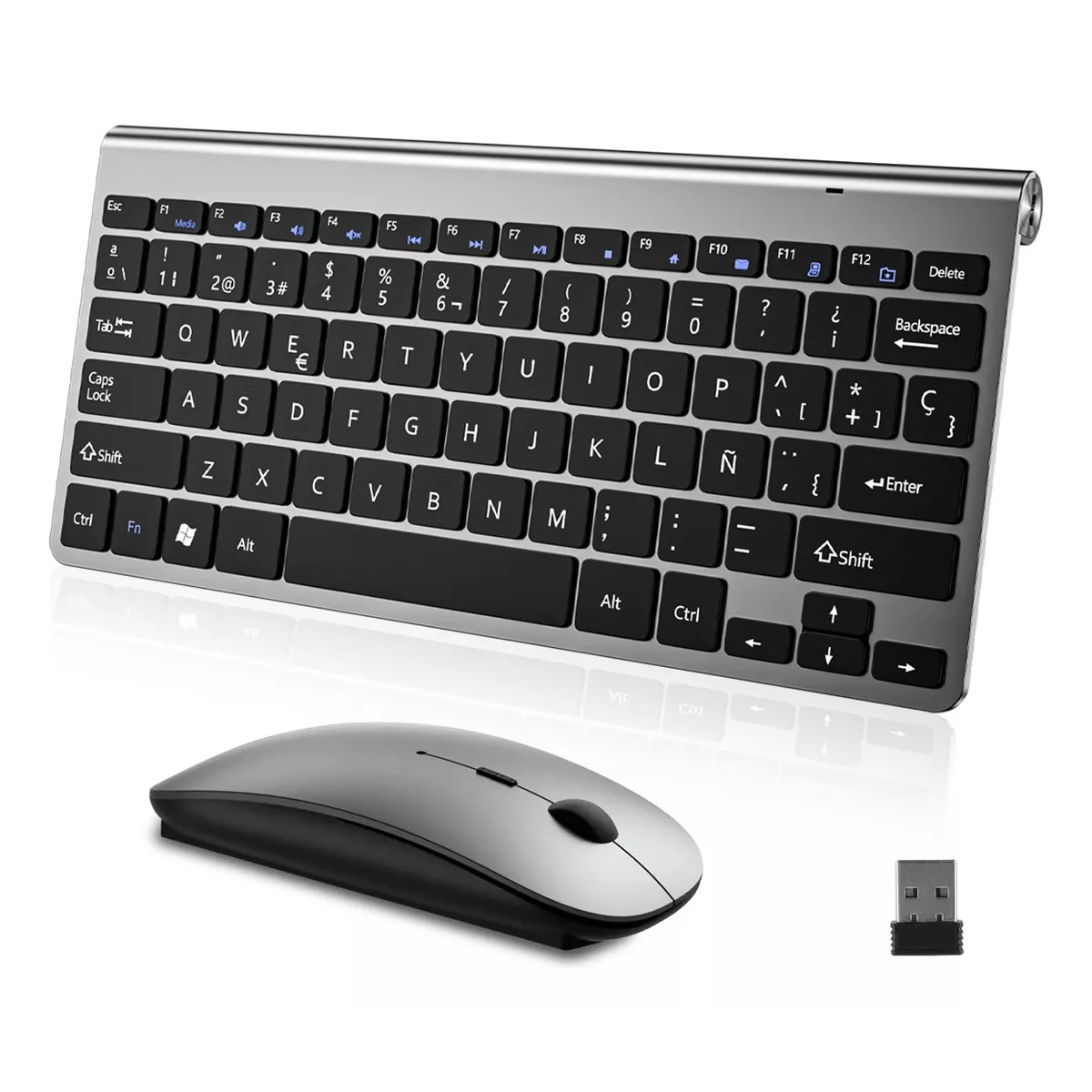 Kit Teclado Y Mouse Inalambrico Español Usb Para Laptop Y Pc
